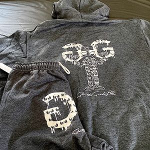 NEW Unisex 2022 Ghetto Geek Ltd Winter Jogger Set Size Medium (Charcoal)